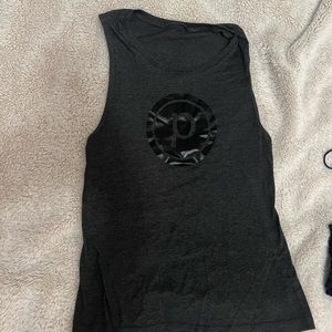 dark gray/black circle p pure barre tank